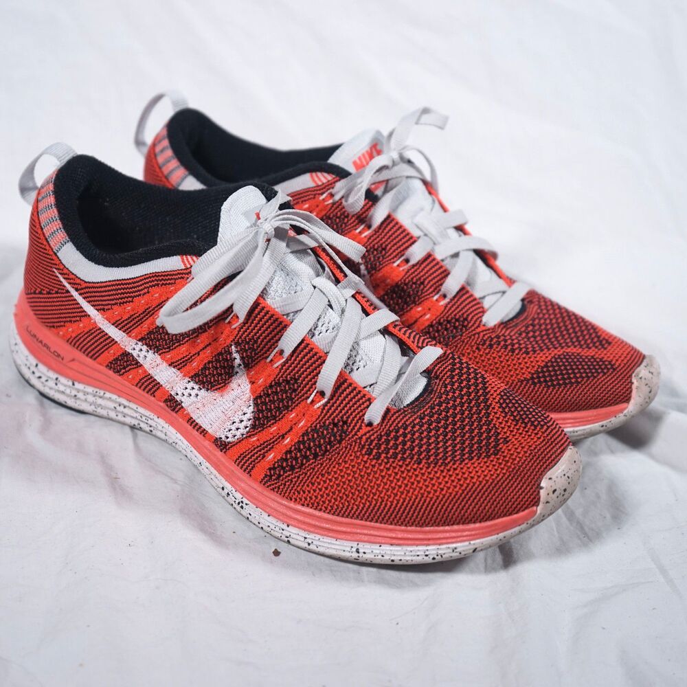 Nike Flyknit One+ Team Orange Red White Women's 8.5 Sneakers 554888-611 2012 - Picture 1 of 8